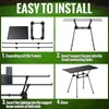 GARLLEN Folding Camping Table 176LBS Capacity, 4 Adjustable Height Roll-up