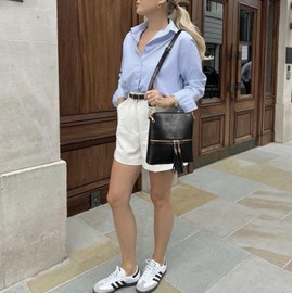 UTO Women's Stylish Shoulder Bag with Tassels Zip PU Leather Handbag Shoulder Bag Faux Leather Many Compartments Wide Strap Crossbody Bag with Adjustable Shoulder Strap Black, 1308 Black