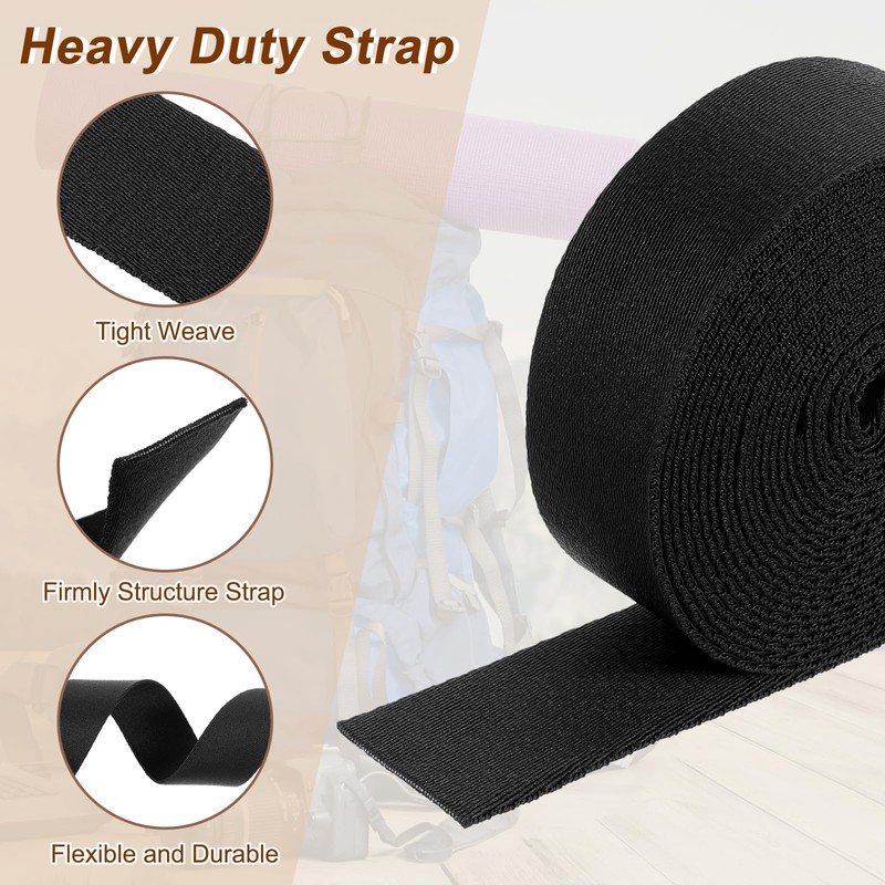 sourcing map 5 Yards Nylon Webbing Strap, 1 3/8-inch(38mm) Flat
