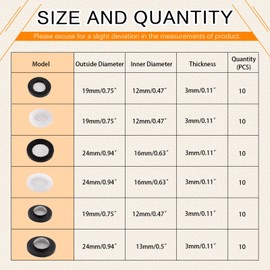 Rustark - 60 arandelas de filtro de visualización de manguera para fontanería, juntas de silicona con malla de visualización, kit surtido de llave, arandelas de cabezal de ducha para manguera de jardín, fregadero, filtro de visualización de repuesto