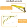 Z METNAL Gold Shelf Brackets, Triangle Shelving Brackets, Versatile Right