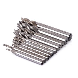 WYJREES 10pcs 4 Flute End Mill Drill Bit Cutter End HSS-Al Carbide End Mill CNC Bits CNC End Milling Tools 2-10mm