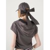 Fur RWGH254502 Women's Big Ribbon Cap, CGRY, Free size