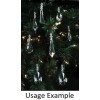 Box of 50 Golden Teak 3" Crystal Tear Drop Large
