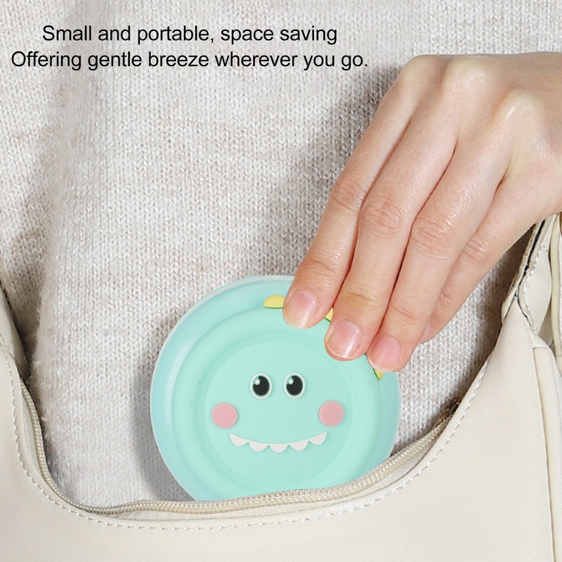 Necklace Fan Cartoon Silicone 3 Speed Mode USB Charge 800mAh
