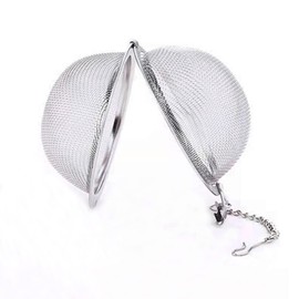 2pcs Stainless Steel Tea Strainer Infuser Ball Mesh Tea Filter with Extended Chain Hook (4.5cm)