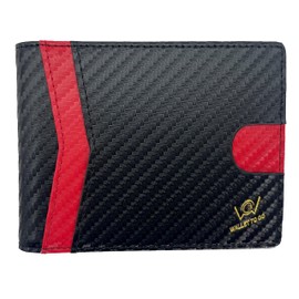 WalletToGo Unisex Wallet Slim Wallet RFID Protection Men's Small Mini Purse Women's Wallet Card Holder Vegan Leather Card Wallet Credit Card Holder, red, Minimalist modern without coin compartment