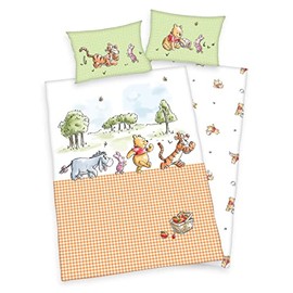 Wild South Shop Winnie the Pooh Bed Linen 40 x 60 cm + 100 x 135 cm, 100% Cotton