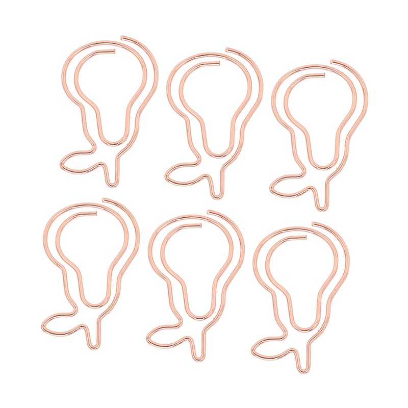 100Pcs Paper Clips Cute Bunny Shape Electroplating Process Lightweight Portable