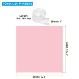 PATIKIL 20 Sheets Flower Wrapping Paper, Waterproof Flower Paper Wraps with Ribbon Floral Bouquet Supplies for DIY Crafts Packaging Bouquet, 22.8x22.8 Inch, Light Pink/Beige