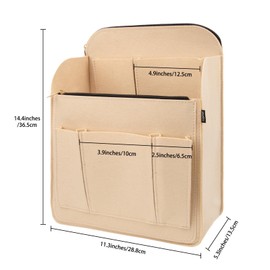 Kingshion Backpack Organizer Insert, Felt Bag Organizer for Rucksack Shoulder,Felt Bag In Bag,Travel Backpack Vertical Interior Bag,Large Capacity Backpack Storage lining Bag, Daily Items, Beige