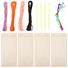 DOITOOL 1 Set Wooden Cross Stitch Bookmarks DIY Embroidery Kit