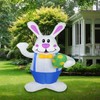 1.9M Easter Inflatable Bunny LED Lights Luminous Holiday Venue Decoration