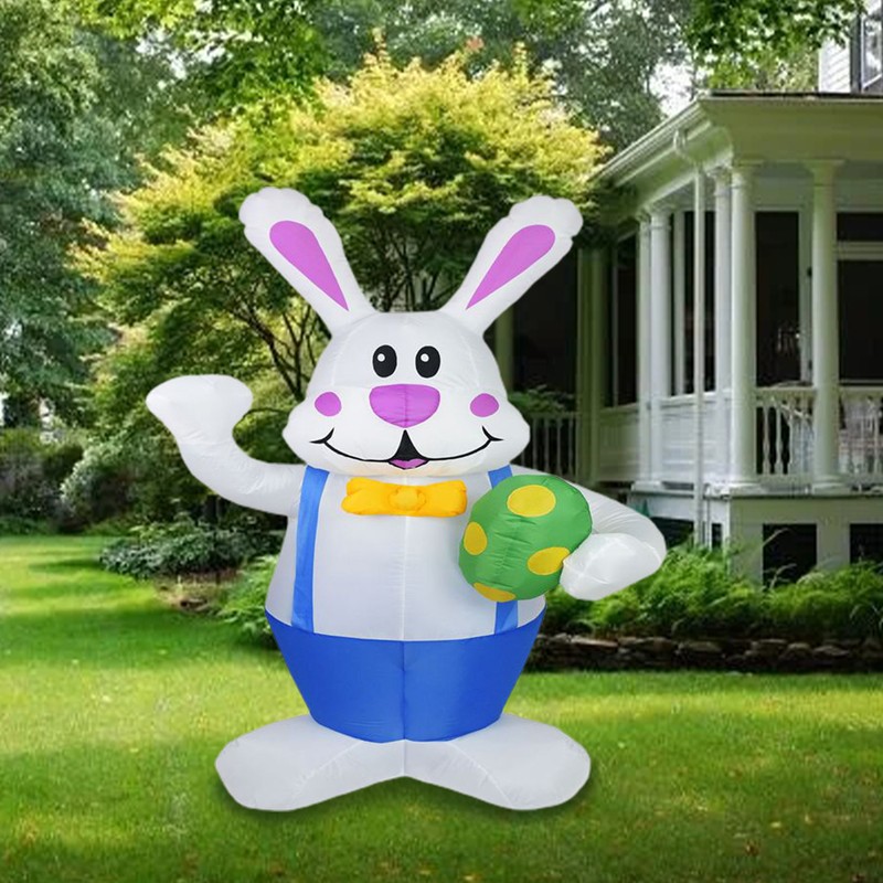 1.9M Easter Inflatable Bunny LED Lights Luminous Holiday Venue Decoration