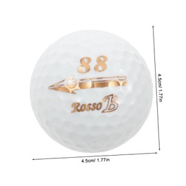 BESPORTBLE 6pcs Rubber Golf Practice Balls Realistic Feel for Training Durable Design for Home Backyard Park Golfing Practice Equipment