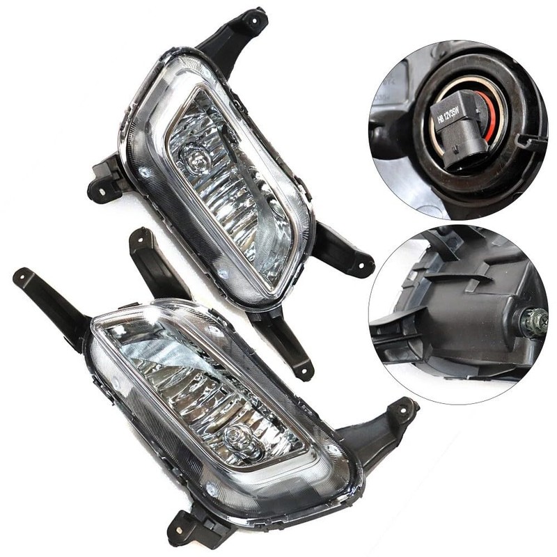 WOHAIPA Pair Halogen Fog Lights Compatible with 2014-2015 Kia Optima
