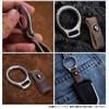 KOYOKOMA Keychain, Titanium Alloy, Genuine Leather Belt, Carabiner, Ring, Smart