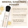 Mineral Sunscreen Powder for Face & Scalp,Translucent Zinc Sunscreen Over