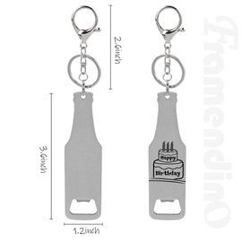 Framendino, 8 Pack Stainless Steel Bottle Opener Keychain for Beer Bar Kitchen Tool