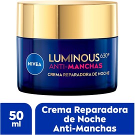 🌙 NIVEA Luminous630° Noche – Crema Facial Antimanchas con Ácido Hialurónico, Efecto Reparador Nocturno, 50ml ✨