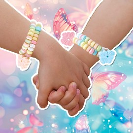 50 Butterfly Candy Bracelets, Novelty Pastel Candy Bracelets with Butterfly Charm, Cute Individually Wrapped Butterfly Party Favors, by 4YoreElves