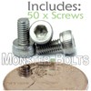 MonsterBolts - M3 x 6mm Socket Head Screws, DIN 912,