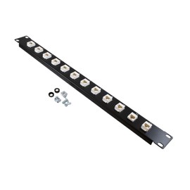 NavePoint 1U (1.75") 19 Inch Panel with 12 Cat6 Mini-Couplers