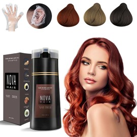 Nova Hair Dye Shampoo,Nova Hair Instant Dye Shampoo,Nova Hair Dye Shampoo 3 in 1, for Men & Women(Brown)