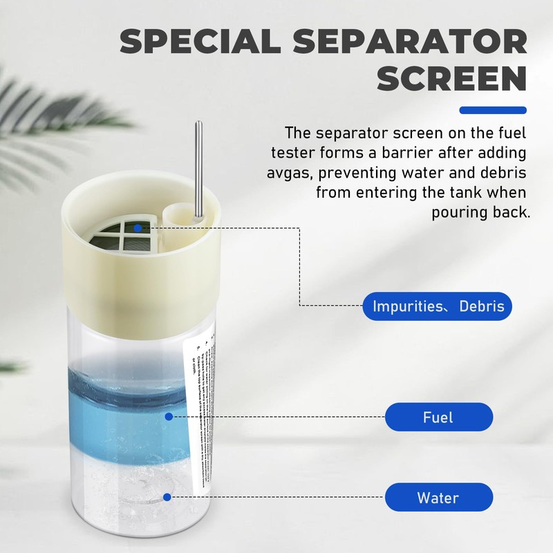 Bghdas Aviation Fuel Testing Jar for Non-Ethanol Fuel Testing, Fuel
