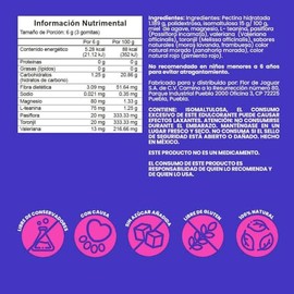 FLOR DE JAGUAR I RLX Gummies – Gomitas para Dormir sin Melatonina – Para Niños y Adultos – Valeriana, Pasiflora, L-Teanina y Toronjil – Apoyan el Desc