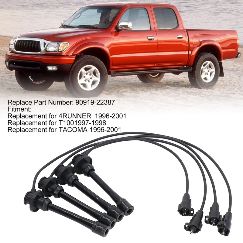 4pcs Spark Plug Wire Set 90919‑22387 Ignition Cable Kit Replacement