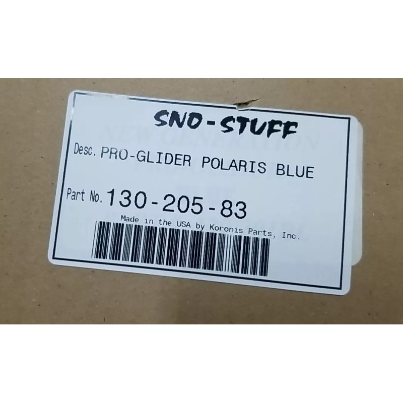 Sno-Stuff 1994-1999 Polaris Indy BLUE Sno-Stuff Pro-Glider Skid Plate. #130-205-83