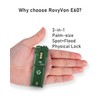 RovyVon E60 Flat EDC Flashlight 1500 Lumen White Light, Green
