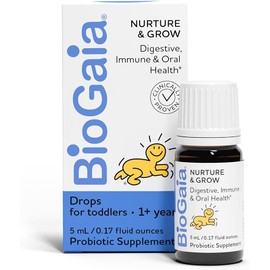 BioGaia Nurture & Grow Toddler Probiotic | Ages 1+ | Liquid Probiotic | Allergen-Free | Triple-Benefit Probiotic for Kids | Digestive Health, Immune Support & Oral Health Protection | 25-Day Supply