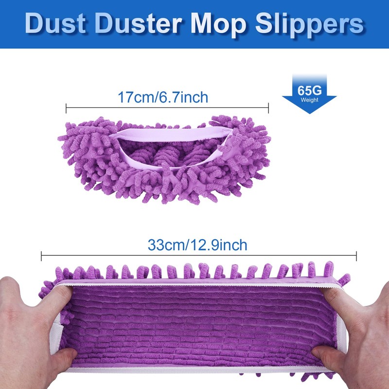 Decorniqu 5 Pairs Large Mop Slippers for Floor Cleaning Supplies