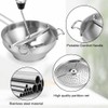 Volumoon Stainless Steel Strainer with 3 Strainer Insert Perforated Discs,