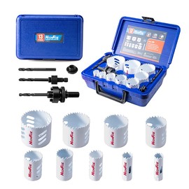HIGHFIRE 13pcs Hole Saw Set,Bi-Metal Hole Saw Kit, M42 Bi-Metal Hole Cutter Set with General Purpose 3/4" to 2-1/2"