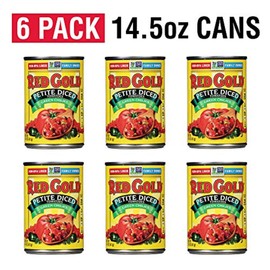 Red Gold Petite Diced Tomatoes Green Chilies, 14.5oz Can (Pack of 6)