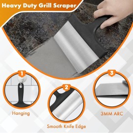 MEKER Griddle Cleaning Kit for Blackstone, Flat Top Grill Black