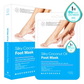 Mad for Cos Silky Coconut Oil Foot Mask 10 sheets Foot Pack Heel Moisturizing Nourishing Exfoliation Silky Coconut Oil Foot Mask: 5 sheets / 매드포코스 실키 코코넛오일 풋 마스크 10매 발팩 발뒤꿈치 보습 영양 각질제거 실키코코넛오일풋마스크:5매