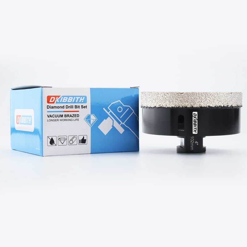 DKIBBITH 4 inch Diamond Hole Saw, 102mm Hole Saw for