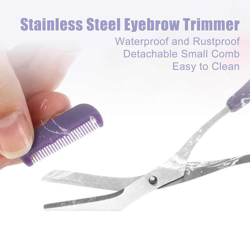 VOCOSTE Eyebrow Scissors, Eyebrow Cut, Comes with a Comb, Removable,