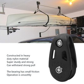 Kayak Pulley Kit 2pcs Nylon Kayak Slide Rail Anchor Trolley Pulley Block Sheave for Ship Yacht Canoe Boat Marine