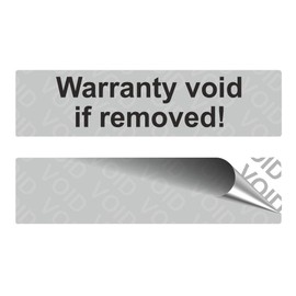 VOID Security Labels "Warranty Void" on Roll 80 x 20 mm Black