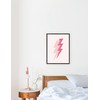 HAUS AND HUES Duo Pink Lightning Poster Lightning Bolt Poster