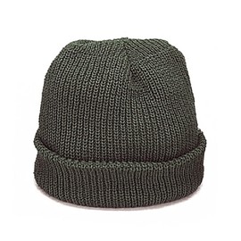 Solid Foliage Grey Ribbed Classic Cuffed Winter Knit Stocking Hat Watch Cap Made in The USA