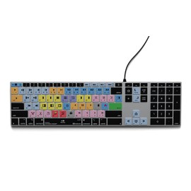 KB Covers Avid Media Composer Keyboard | Editing Keyboard Compatible with macOS & Windows | Wired (Backlit Aluminum Windows)