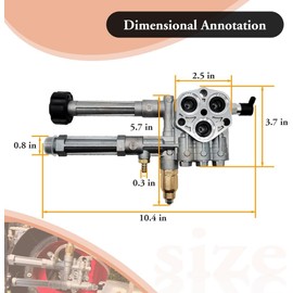 Oriental Power AR42518 Pressure Washer Pump Head Assy Compatible with B&S Honda Craftsman Generac 2300 2500 2800 PSI 2.2 2.3 GPM Pump Head AR43061 AR42940 AR P/W Kits