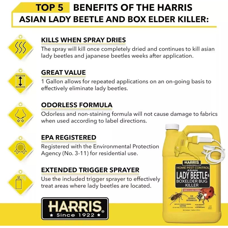 Harris Asian Lady Beetle & Box Elder Killer, Liquid Spray