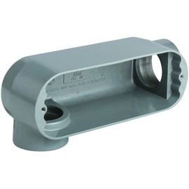 Killark OLR-6 LR Type Conduit Body, Aluminium, 2" Hub, 3 1/2" Width, 4 3/16" Height, 10 9/16" Overall Length, 70 Cubic Inch Volume